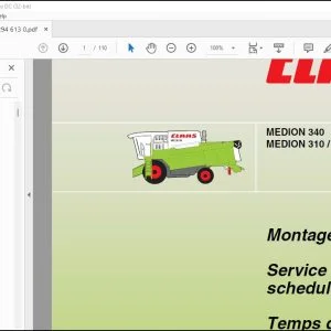 Claas Combines MEDION 340 MEDION 310  330 Time Schedule Manual - PDF DOWNLOAD