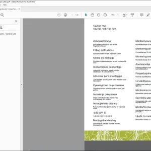 Claas Combines VARIO 536 VARIO  CERIO 528 Hydraulic hoses for the right rape cutter Fitting Instructions Manual - PDF DOWNLOAD