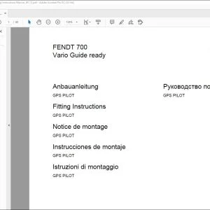 Claas FENDT 700  Vario Guide ready GPS PILOT Fitting Instructions Manual_DE_FR_EN_IT_ES_RU -  PDF DOWNLOAD