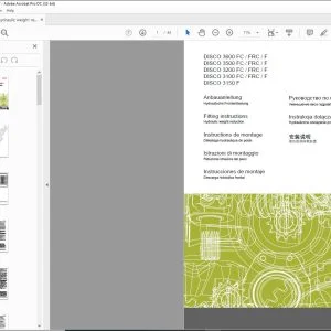 Claas Mowers DISCO 3600 FC / FRC / F 3500 FC / FRC / F 3200 FC / FRC / F  3100 FC / FRC / F 3150 Fitting Instructions Manual -  PDF DOWNLOAD