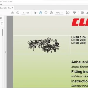 Claas Swather LINER 3100 2900 2800 Individual rotor lift Fitting Instructions Manual_DE_FR_EN_IT_ES_RU - PDF DOWNLOAD