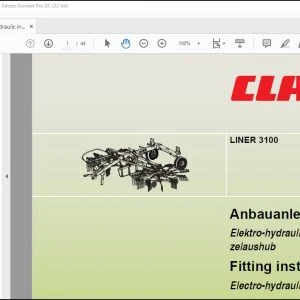 Claas Swather LINER 3100 Electro-hydraulic individual rotor lift Fitting Instructions Manual_DE_FR_EN_IT_ES_RU - PDF DOWNLOAD
