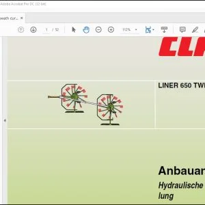 Claas Swather LINER 650 TWIN Hydraulic swath curtain adjustment Fitting instructions Manual_DE_FR_EN - PDF DOWNLOAD