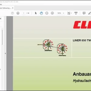 Claas Swather LINER 650 TWIN Hydraulische Folgesteuerung Anbauanleitung Fitting instructions Manual_DE_FR_EN_IT_ES_NL - PDF DOWNLOAD