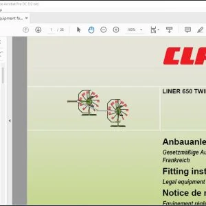 Claas Swather LINER 650 TWIN Legal equipment for France Fitting instructions Manual_DE_FR_EN_IT_ES_RU - PDF DOWNLOAD