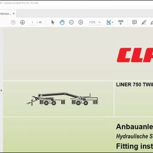 Claas Swather LINER 750 TWIN Hydraulic windrowing rubber adjustment Fitting instructions Manual_DE_FR_EN_IT_ES_RU - PDF DOWNLOAD