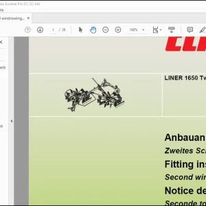 Claas Swathers LINER 1650 Twin Second windrowing rubber Fitting Instructions Manual_DE_FR_EN_IT_ES_RU - PDF DOWNLOAD