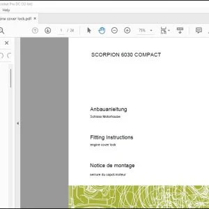 Claas Telehandler SCORPION 6030 COMPACT engine cover lock Fitting Instructions Manual_DE_FR_EN_IT_ES_RU -  PDF DOWNLOAD