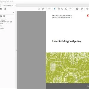 Claas Tractor ARION 650-620 HEXASHIFT ARION 550-520 HEXASHIFT Protokół diagnostyczny Techincal Manual - PDF DOWNLOAD (Polish)