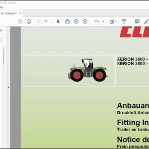 Claas Tractor XERION 3800 - 3300 TRAC  TRAC VC XERION 3800 - 3300 SADDLE TRAC Fitting instructions Manual_DE_FR_EN_IT_ES_RU