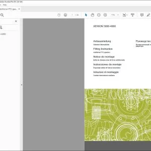 Claas Tractor XERION 5000-4000 Additional PTO gearbox Fitting Instructions Manual - PDF DOWNLOAD