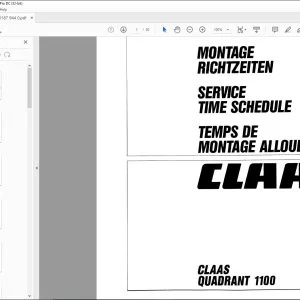 Class Balers QUADRANT 1100 Time Schedule Manual_DE_FR_RU_EN -  PDF DOWNLOAD