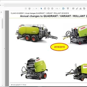 Class Balers QUADRANT 5300  5200  4200  4000 EN Tranining Document Manual - PDF DOWNLOAD