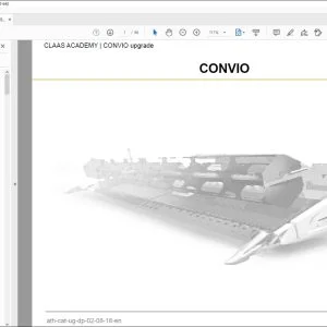 Class CONVIO 108012301380, CONVIO FLEX 108012301380 EN Tranining Document Manual - PDF DOWNLOAD