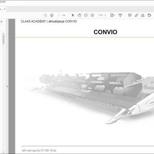 Class CONVIO 108012301380, CONVIO FLEX 108012301380 PL Tranining Document Manual - PDF