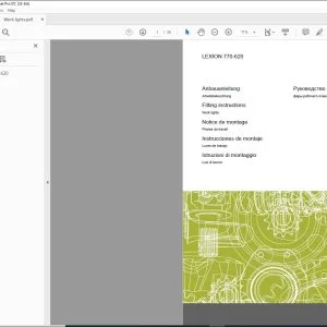 Class Combines LEXION 770-620 Work lights Fitting Instructions Manual_FR DE EN RU - PDF DOWNLOAD