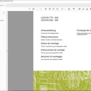 Class Combines Rubber Curtain for Radial Spreader Fitting Instructions Manual_FR DE EN RU - PDF DOWNLOAD