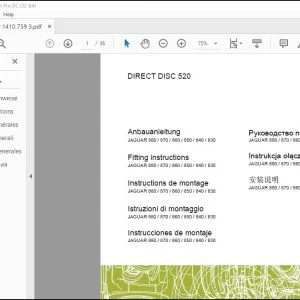 Class Forage Harvesters DIRECT DISC 520 JAGUAR 880  870  860  850  840  830 Fitting instructions Manual_DE_EN_FR_ES_IT_RU_PL_ZH  - PDF DOWNLOAD