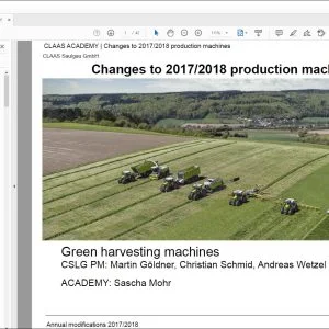 Class Mowers DISCO 9200C, 9400 C, 9200 CAS, 1100 CRC EN Tranining Document Manual - PDF DOWNLOAD