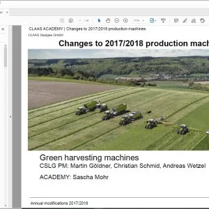 Class Swathers DISCO 9200C, 9400 C, 9200 CAS, 1100 CRC EN Tranining Document Manual - PDF DOWNLOAD