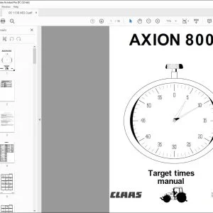 Class Tractors AXION 800 EN Time Schedule Manual - PDF DOWNLOAD