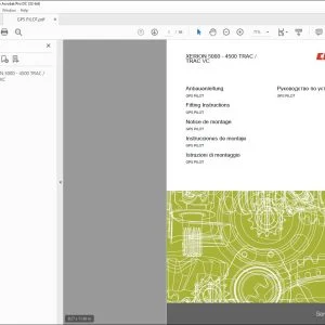 Claas Tractor JAGUAR (497496) LEXION (C6XC5X)  TUCANO (C0X) XERION (78X) CEBIS printer Fitting instructions Manual_DE_FR_EN_IT_ES_RU