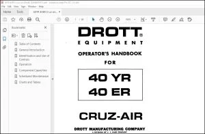 DROTT 40YR 40ER Cruz-Air Operator's Manual - PDF DOWNLOAD
