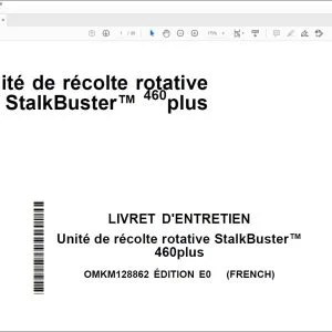 FENDT 460plus Unite de recolte rotative StalkBuster™ LIVRET  D'ENTRETIEN -  PDF DOWNLOAD