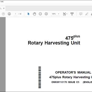 FENDT 475plus Rotary Harvesting Unit OPERATOR'S MANUAL - PDF DOWNLOAD