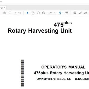 FENDT 475plus Rotary Harvesting Unit Operator's Manual - PDF DOWNLOAD