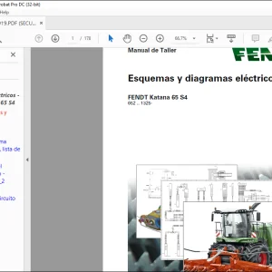 FENDT Katana 65 S4  Esquemas y diagramas eléctricos Manual de Taller - PDF DOWNLOAD (Spanish)
