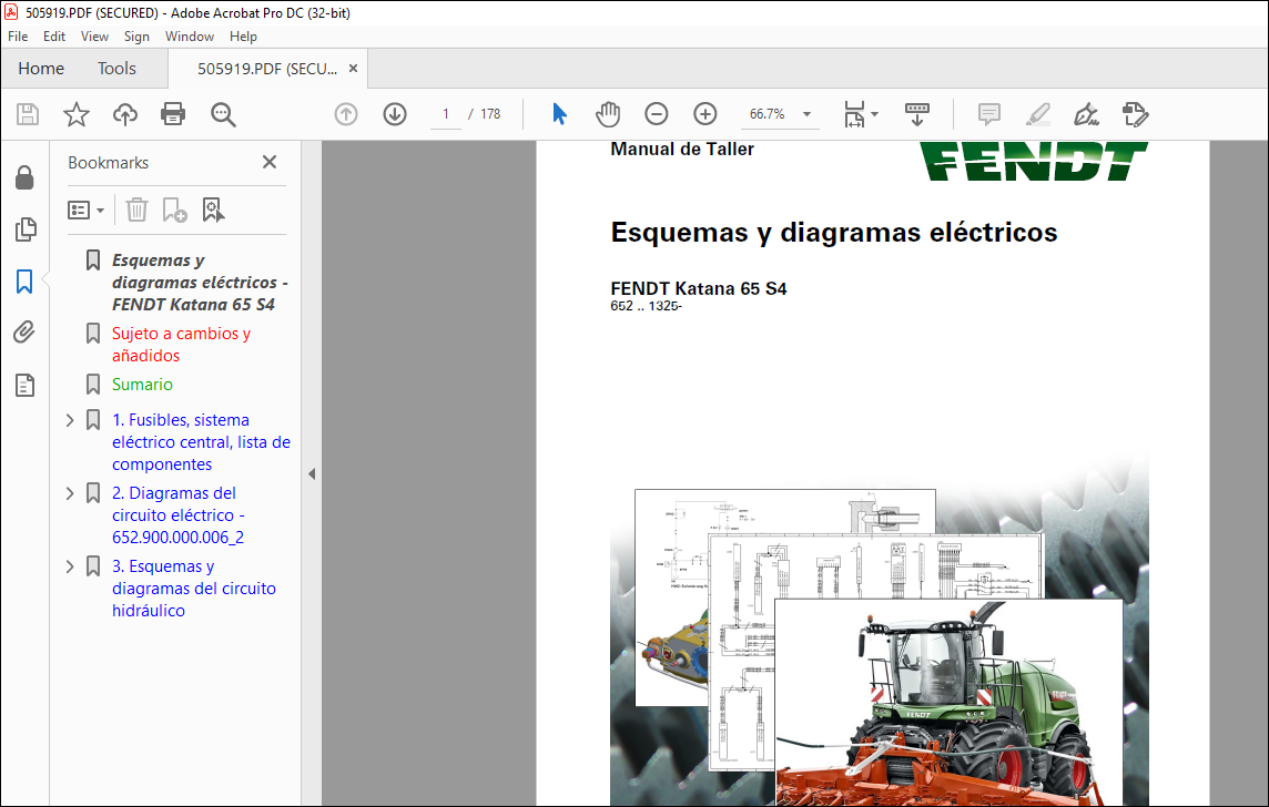 FENDT Katana 65 S4 Esquemas y diagramas eléctricos Manual de Taller - PDF  DOWNLOAD (Spanish) - HeyDownloads - Manual Downloads