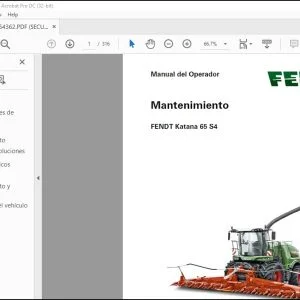 FENDT Katana 65 S4 Manual del Operador - PDF DOWNLOAD (SPANISH)