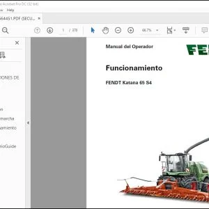 FENDT Katana 65 S4 Manual del Operador  - PDF DOWNLOAD (SPANISH)