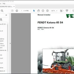FENDT Katana 65 S4 Manuel d'atelier - PDF DOWNLOAD
