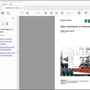 FENDT Katana 65 S4 Plans électriques et schémas Manuel d'atelier - PDF DOWNLOAD (FRENCH)