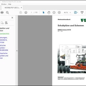 FENDT Katana 65 S4 Schaltpläne und Schemen Werkstatthandbuch  - PDF DOWNLOAD (GERMAN)