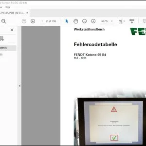 FENDT Katana 65 S4 Werkstatthandbuch - PDF DOWNLOAD (GERMAN)