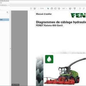 FENDT Katana 650 Gen3 Diagrammes de câblage hydrauliques Manuel d'atelier - PDF DOWNLOAD (FRENCH)
