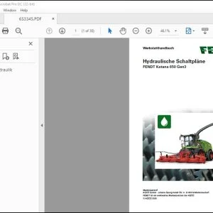 FENDT Katana 650 Gen3 Hydraulische Schaltpläne Werkstatthandbuch -  PDF DOWNLOAD