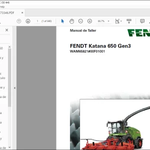 FENDT Katana 650 Gen3 Manual de Taller - PDF DOWNLOAD (Spanish)