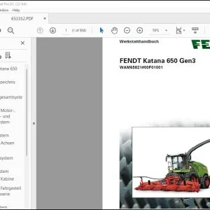 FENDT Katana 650 Gen3 Werkstatthandbuch - PDF DOWNLOAD (GERMAN)