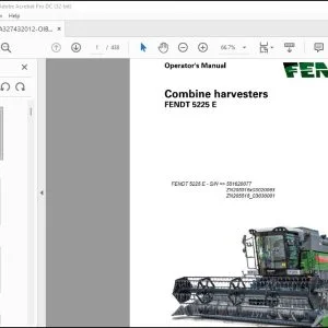 FENDT NA Harvesting 5225 E Combine harvesters Operator's Manual - PDF DOWNLOAD