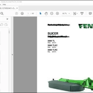 FENDT NA Hay Equipment SLICER 3060 TL 3060 TLKC 3060 TLRC Operator's Manual