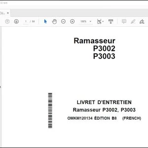 FENDT Ramasseur P3002 P3003 LIVRET D'ENTRETIEN - PDF DOWNLOAD