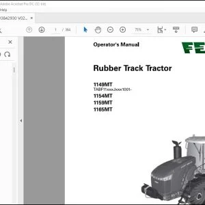 FENDT EU Rubber Track Tractor 1149MT 1154MT 1159MT 1165MT Operator's Manual - PDF DOWNLOAD