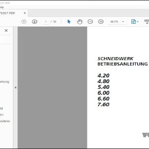 FENDT SCHNEIDWERK 4.20 4.80 5.40 6.00 6.60 7.60 BETRIEBSANLEITUNG - PDF DOWNLOAD (GERMAN)