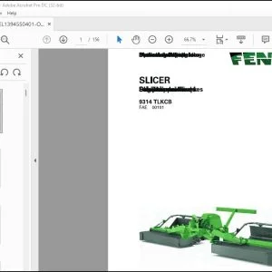 FENDT Eu Hay Equipment SLICER 9314 TL KCB  Operator’s Manual - PDF DOWNLOAD