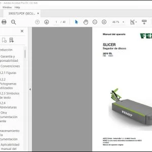 FENDT SLICER Segador de discos 2870 ISL Manual del operario -  PDF DOWNLOAD (Spanish)