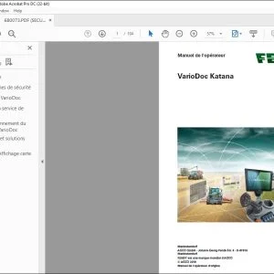 FENDT VarioDoc Katana Manuel de l'opérateur - PDF DOWNLOAD (FRENCH)